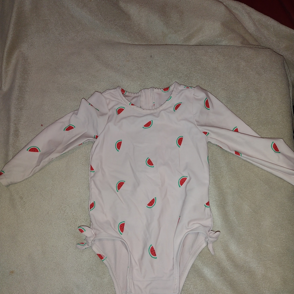 GAP Pink Watermelon Print Swim One-Piece (18–24M) – Toddler Bathing Suit